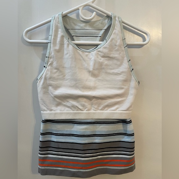 Danskin Striped Sports Tank Top - Size L 💙🖤🧡 - Picture 6 of 6